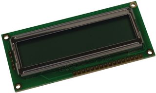 LUMEX LCM-S01602DSR/A Alphanumeric LCD, InfoVue, 16 x 2, Black on Yellow / Green, 5V, Parallel, English, Japanese