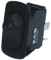 EATON XR3AEX4NV1XX Rocker Switch, Off-On, SPST, Illuminated, Panel Mount, Amber, XR Series