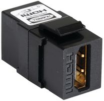 HUBBELL WIRING DEVICES SFHCBK Connector Adapter, HDMI, 19 Positions, Jack, HDMI, 19 Positions, Receptacle