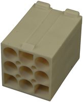 MOLEX 19-09-2096 Connector Housing, UL 94V-0, Standard .093" 3191 Series, Plug, 9 Positions, 6.7 mm