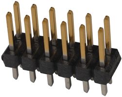 MOLEX 10-89-7122 Pin Header, Board-to-Board, 2.54 mm, 2 Rows, 12 Contacts, Through Hole Straight