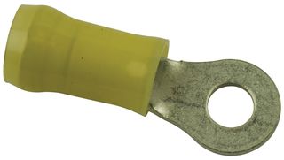 TE CONNECTIVITY - AMP 2-35108-1 Ring Tongue Terminal, M4, #8, 10 AWG, 6 mm², PIDG Series, Yellow