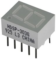 BROADCOM HDSP-303G.. 7 Segment LED Display, Slim Font, Green, 20 mA, 2.25 V, 3.2 mcd, 1, 10 mm