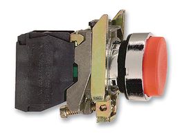SCHNEIDER ELECTRIC XB4BL42 Industrial Pushbutton Switch, Harmony XB4 Series, 22.5 mm, SPST-NC, Momentary, Round, Red