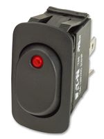 EATON XR1AEX2NV1XX Rocker Switch, Off-On, SPST, Illuminated, Panel Mount, Red, XR Series