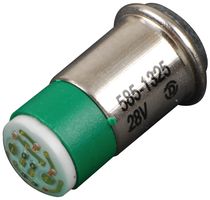 DIALIGHT 585-1325F LED Replacement Lamp, Multi-Chip, Midget Flange, Green, T-1 3/4 (5mm), 565 nm, 65 mcd