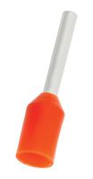 MULTICOMP PRO MC5012-O Wire Ferrule, Single Wire, 22 AWG, 0.5 mm², 12 mm, Orange