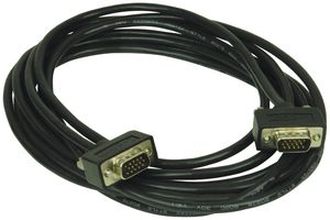 L-COM CTL3VGAMM-15T Computer Cable, HD-15 Plug, HD-15 Plug, 15 ft, 4.6 m, Black