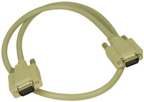 L-COM CHD15MM-2.5 Computer Cable, D Sub 15 Position Plug, D Sub 15 Position Plug, 2.5 ft, 760 mm, Gray