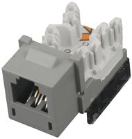 HUBBELL PREMISE WIRING HXJUGY Modular Connector, Modular Jack, 1 x 1 (Port), 6P6C, Cable Mount