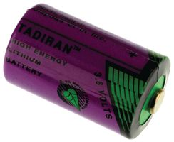 TADIRAN BATTERIES TL-5101/S Battery, 3.6 V, 1/2AA, Lithium, 950 mAh, Raised Positive and Flat Negative, 1