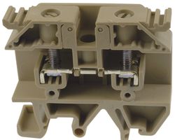 WEIDMULLER C905221600 DIN Rail Mount Terminal Block, Ring Lug, 2 Positions, 22 AWG, 8 AWG, Screw, 40 A