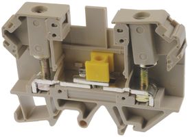 WEIDMULLER C904909601 DIN Rail Mount Terminal Block, Ring Lug, 2 Positions, 26 AWG, 10 AWG, Screw, 40 A