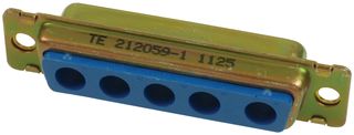 TE CONNECTIVITY - AMP 212059-1 D Sub Connector Housing, 5 Positions, D Sub, 3-5C5, AMPLIMITE 109 Series, Receptacle, Steel Body