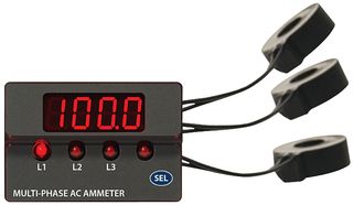 MURATA POWER SOLUTIONS ACM3P-4-AC1-R-C Ammeter, ACM3P Series, Three Phase, AC Current, 4 Digits, 85 Vac to 264 Vac