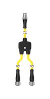BANNER ENGINEERING CSB-M1251M1251 Sensor Cable, Splitter, M12 Plug, M12 Receptacle x2, 5 Positions, 300 mm, 11.8 "