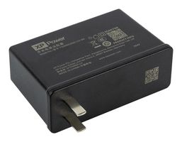 XP POWER PGW65US20-CN-BB AC/DC Power Supply, Wall Mount, ITE, Industrial & Medical, 1 Output, 65 W, 5 V, 3 A, 12 V