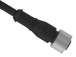 BANNER ENGINEERING MQDC1-850RA Sensor Cable, A Coded, Black, 90° M12 Receptacle, Free End, 8 Positions, 15 m, 49.2 ft