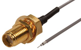 SIRETTA ASMH010ZO113S11 RF / Coaxial Cable Assembly, 6GHz Frequency, 3.9 ", 100 mm, 1.13mm, SMA RP Bulkhead Jack, Free End