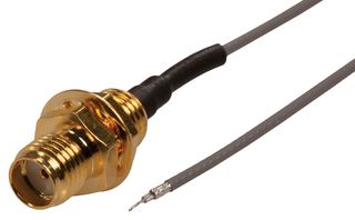 SIRETTA ASMH030ZN113S11 RF / Coaxial Cable Assembly, 6GHz Frequency, 11.8 ", 300 mm, 1.13mm, SMA RP Bulkhead Jack, Free End