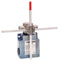 TELEMECANIQUE SENSORS XCKMR24SR1H29 Limit Switch, Rod Lever, DPST-NO, DPST-NC, 3 A, 240 V, 0.5 N-m, OsiSense XC Series