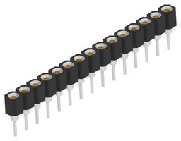 TE CONNECTIVITY 1-2444090-1 IC & Component Socket, 1Row, 15 Contacts, SIP Socket, 2.54 mm, Copper Alloy