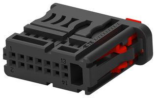 TE CONNECTIVITY 2312114-1 Automotive Connector Housing, Nano MQS Series, Receptacle, 14 Positions