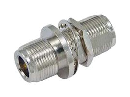 FAIRVIEW MICROWAVE FMAD10040 RF / Coaxial Adapter, N, Jack, N, Jack, Straight Bulkhead Adaptor, 50 ohm