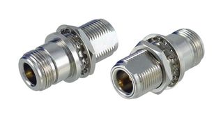 FAIRVIEW MICROWAVE FMAD10041 RF / Coaxial Adapter, N, Jack, N, Jack, Straight Bulkhead Adaptor, 50 ohm
