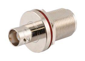 FAIRVIEW MICROWAVE FMAD10096 RF / Coaxial Adapter, N, Jack, BNC, Jack, Straight Bulkhead Adaptor, 50 ohm