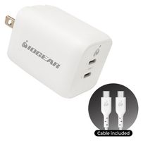 IOGEAR GPAWC65W AC/DC Power Supply, 2 Output, 65 W, 20 V, 3.25 A, 21 V