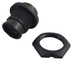 SWITCHCRAFT/CONXALL EN3P2F-F Circular Connector, Sealed Circular Connector, EN3 Series, Panel Mount Receptacle, 2 Contacts