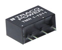 TRACO POWER TMR 1-0512 Isolated Through Hole DC/DC Converter, ITE, SIP, 2:1, 1 W, 1 Output, 12 V