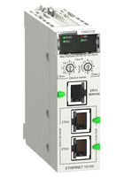SCHNEIDER ELECTRIC BMXCRA31210 Remote I/O Expansion Module, 3-Port, 10/100 Mbps, 10/100BASE-TX, 3-RJ45, 3.3 VDC, Ethernet/IP