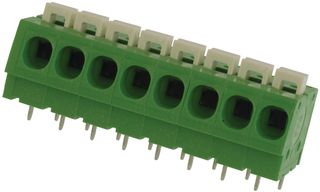 TE CONNECTIVITY 1986712-8 Wire-To-Board Terminal Block, Spring, 5.08 mm, 8 Positions, 30 AWG, 12 AWG, 3 mm², Push In