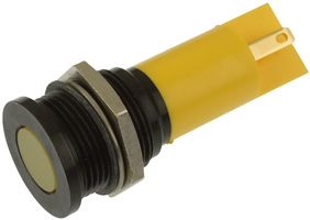 APEM Q16F1BXXY110E LED Panel Mount Indicator, Flush Bezel, Yellow, 110 VAC, 16 mm, 6 mA, 4 mcd, IP67