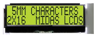 MIDAS DISPLAYS MCCOG21605C6W-SPTLYI