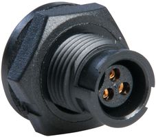 SWITCHCRAFT/CONXALL 17282-3SG-300 Circular Connector, Sealed Circular Connector, Micro-Con-X Series, Panel Mount Receptacle