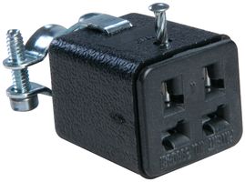AMPHENOL RF 901-2PF705590AM Rectangular Power Connector, 4 Contacts, 300 Series, Cable Mount, Solder, Receptacle