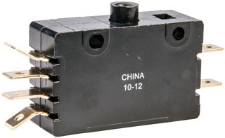 ZF 0E19-00A0 Microswitch, Snap Action, Pin Plunger, DPDT, Quick Connect, 15 A