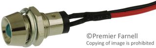 BIVAR MPR5BWDW12.0 LED Panel Mount Indicator, Blue, 4 VDC, 8 mm, 25 mA, 15 mcd, Not Rated