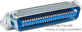 COOPER INTERCONNECT 126-220 I/O Connector, 50 Contacts, Plug, Micro D, Solder, 57 Series, Panel Mount