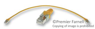HARTING 09474747004 Ethernet Cable, Cat5e, Cat5e, RJ45 Plug to RJ45 Plug, STP (Shielded Twisted Pair), Yellow, 508 mm