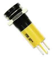 APEM Q14F1BXXY110E LED Panel Mount Indicator, Flush Bezel, Yellow, 110 VAC, 14 mm, 6 mA, 4 mcd, IP67