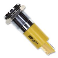 APEM Q14F1CXXY24E LED Panel Mount Indicator, Yellow, 14 mm, 20 mA, 4 mcd