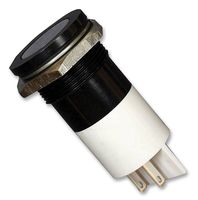 APEM Q22F1BXXW12E LED Panel Mount Indicator, White, 12 VDC, 22 mm, 40 mA, 200 mcd, IP67