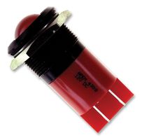 APEM Q22P1BXXR110E LED Panel Mount Indicator, Red, 110 VAC, 22 mm, 5 mA, 80 mcd, IP67