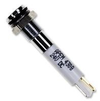 APEM Q6F1CXXW24E LED Panel Mount Indicator, Flush Bezel, White, 24 VDC, 6 mm, 20 mA, 15 mcd, IP67
