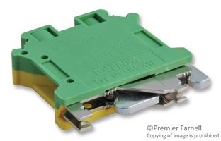 PHOENIX CONTACT 3003923 DIN Rail Mount Terminal Block, 2 Positions, 20 AWG, 6 AWG, 16 mm², Screw, 57 A