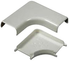 LEGRAND WIREMOLD 411WH Raceway Duct Fitting, 90° Flat Elbow, PVC (Polyvinylchloride), White, 53 mm, 35 mm, 400 Series